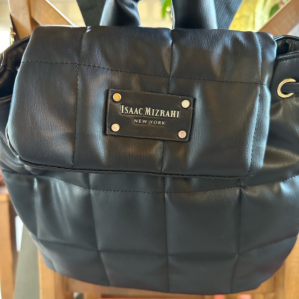 Issac Mizrahi New York Black Backpack New